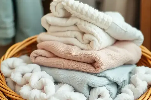 Freshly washed and folded laundry